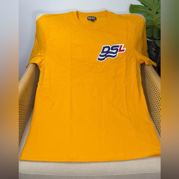 Diesel T-Just B83 Logo T-Shirt Yellow Size large - Picture 3 of 7